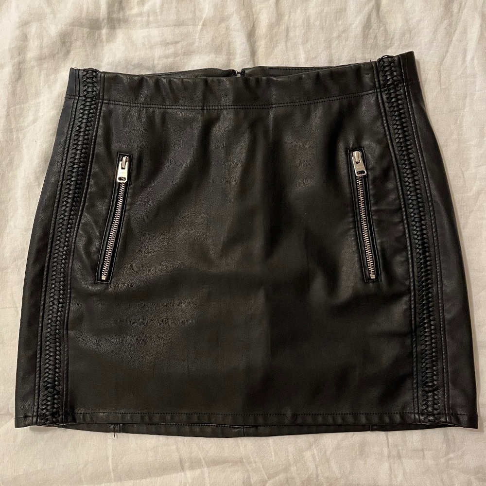 Express Vegan Leather Mini Skirt